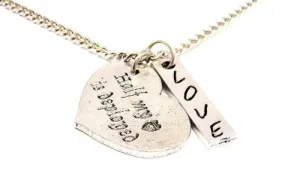 Half My Heart Is Deployed Love Stick Necklace